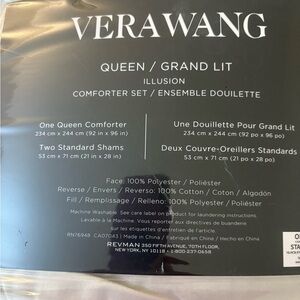Vera Wang Illusion Queen Comforter Set - Black